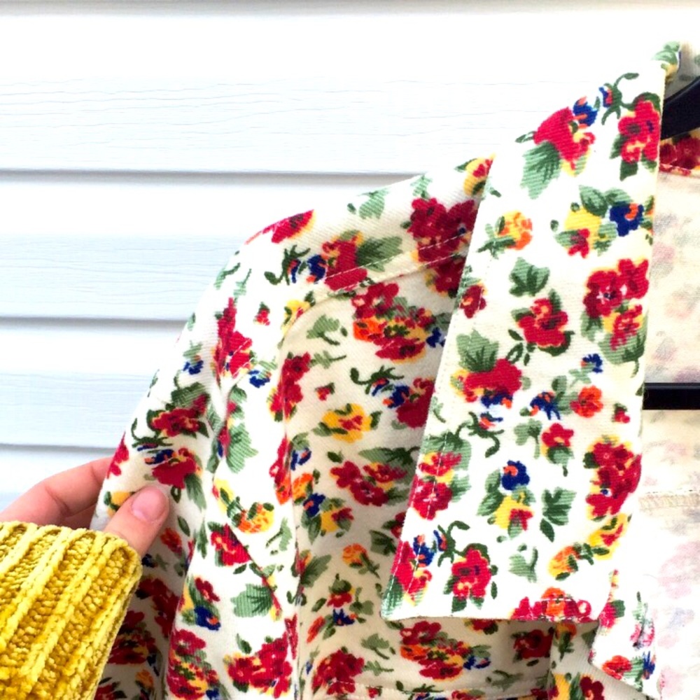 Flower Print Denim Jacket